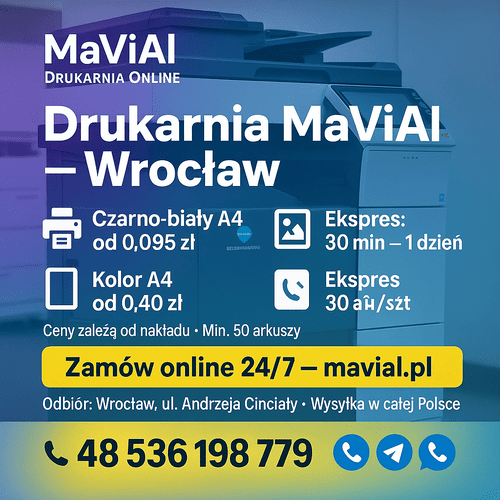 Цветная печать A4 — образцы отпечатков в MaViAl